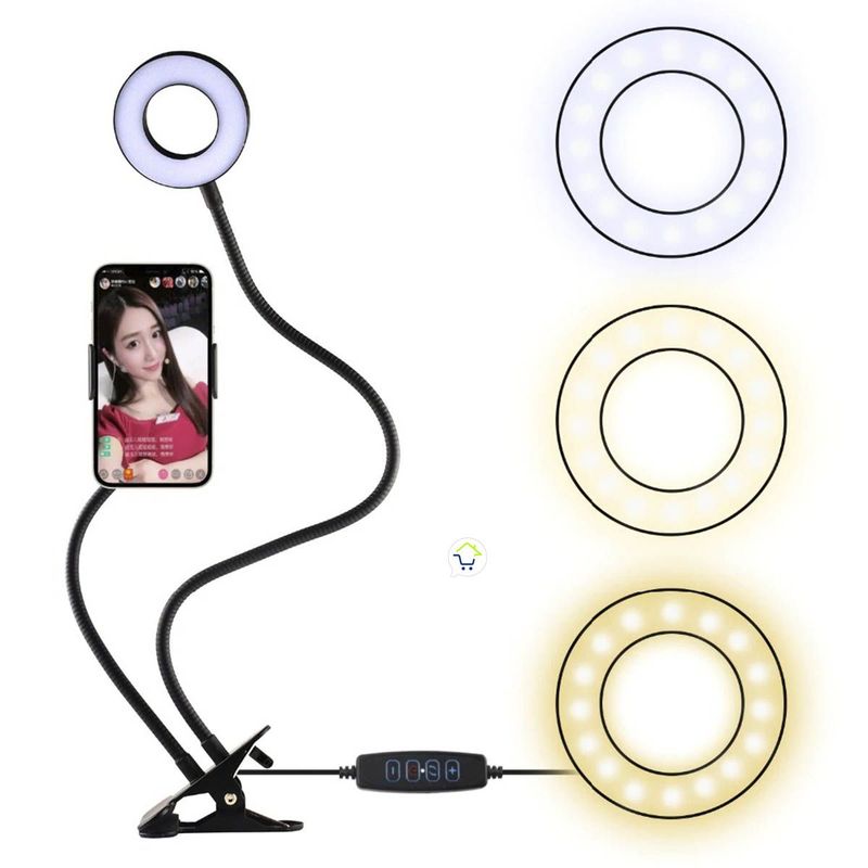 COMPRALOENCASA COM - Aro de Luz  Pinza  Soporte Para Celular LO5-21