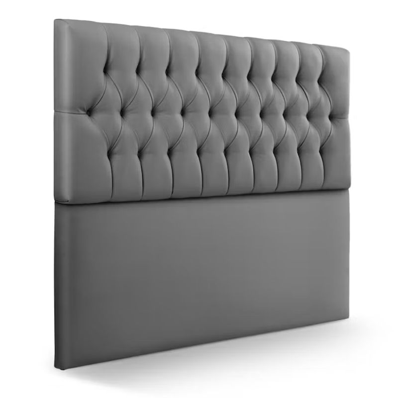 DISEÑOS RAMONA'S - Cabecero Sencillo 100x60+55 Rombos Gris Sintético