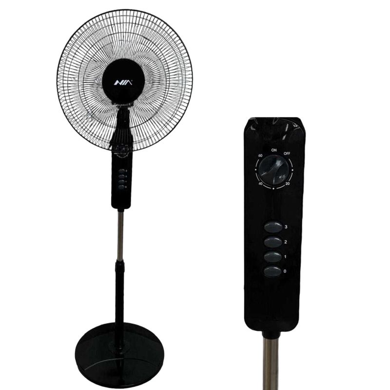 GENERICO - Ventilador de Piso Pie 16 Pulgadas Temporizador Pedestal