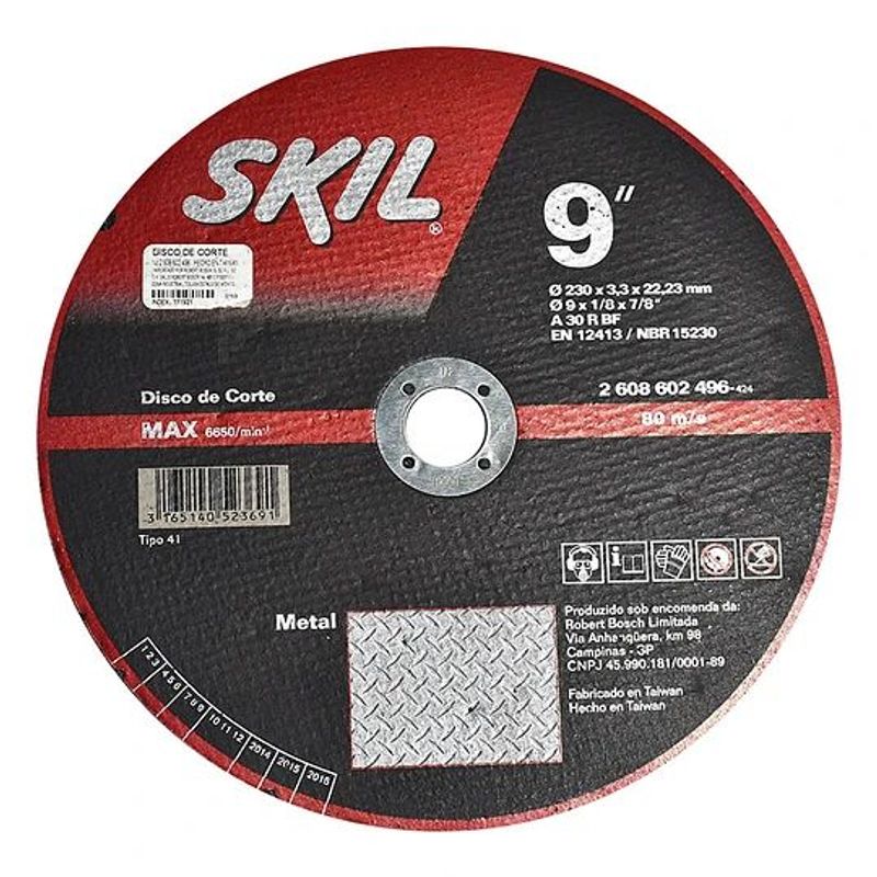 SKIL - Disco Corte Para Metal 9 Pulgadas Skil A30 R BF Max 6650/min