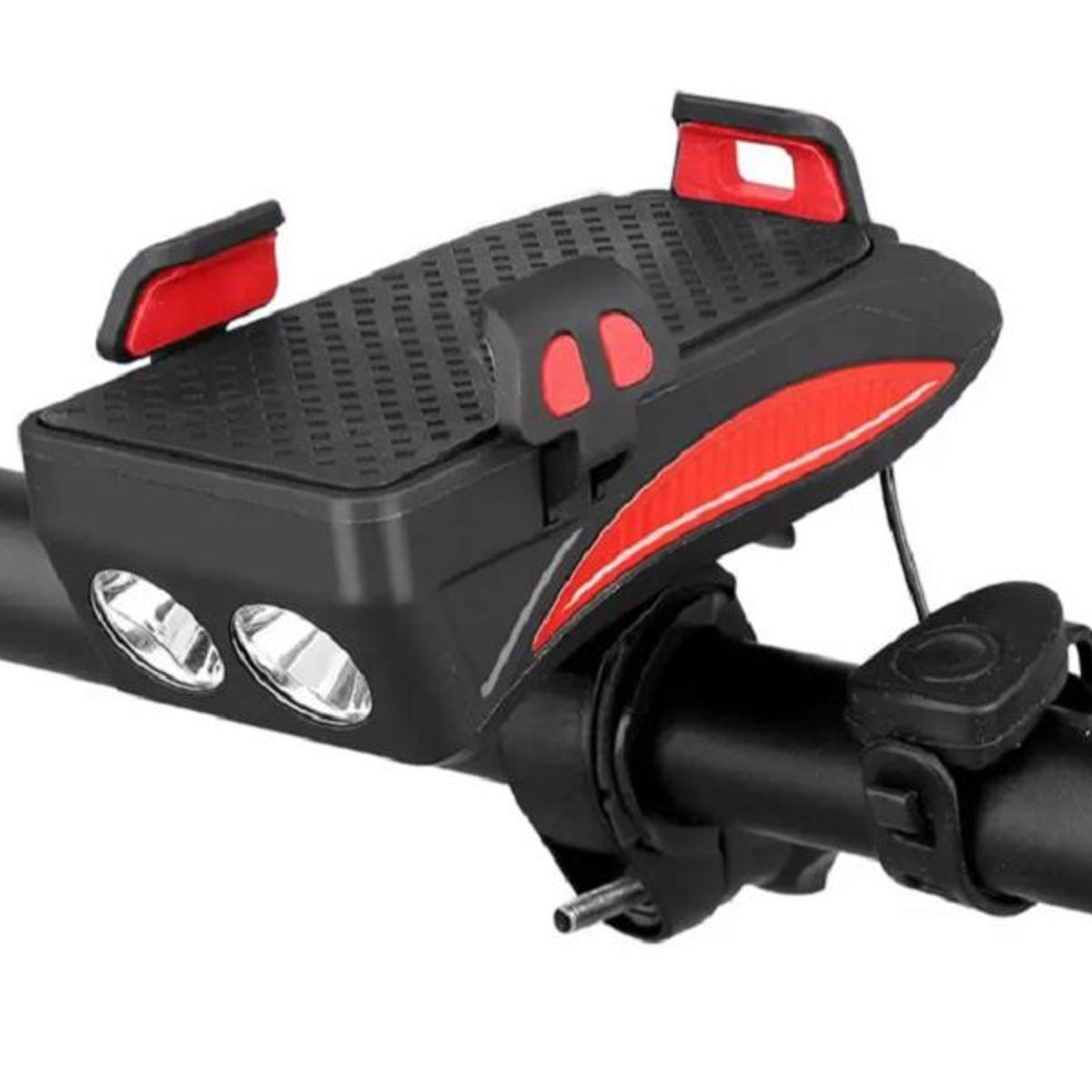 GENERICO - Linterna Recargable Bicicleta USB Power Bank Bocina  Pito