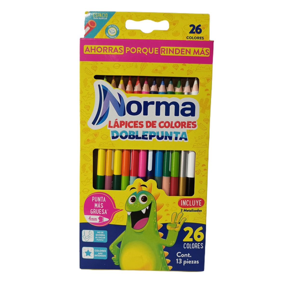 NORMA - Colores Norma x13 Doble Punta + 8 Hojas A3 Para Colorear