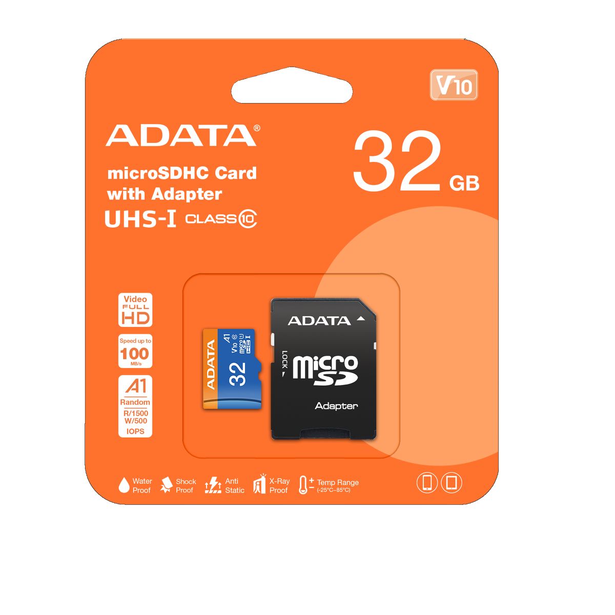 ADATA - Memoria Micro Sd Adata 32 Gb 100 Mb/sg Clase 10