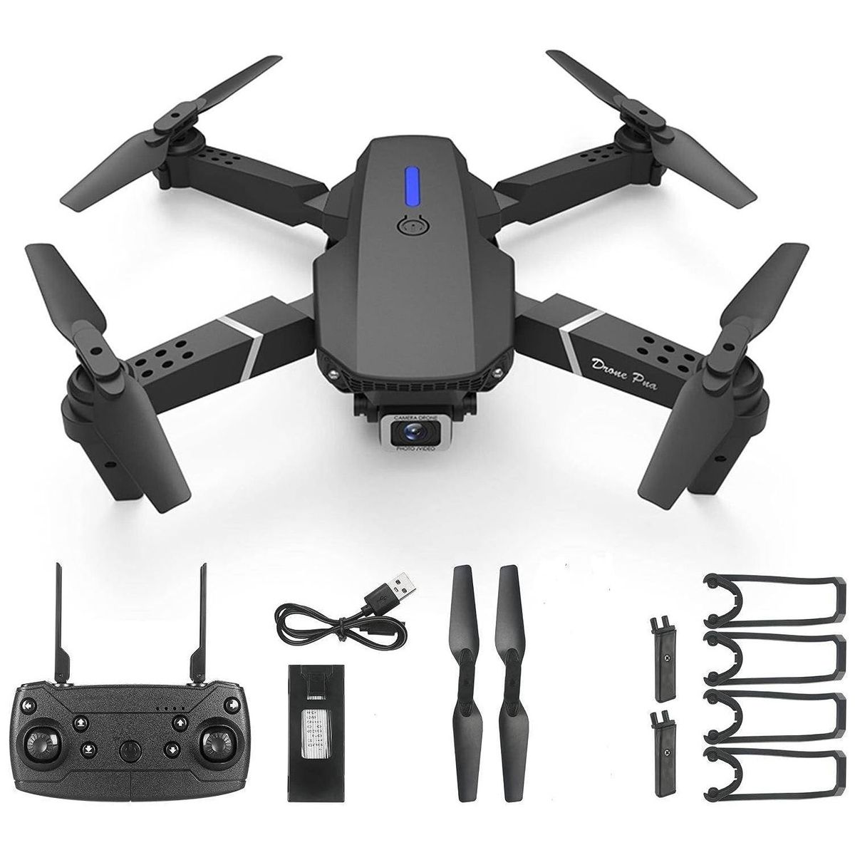 ONE PIXEL - Drone E88 PRO Doble Camara Plegable 3 Baterias Estuche