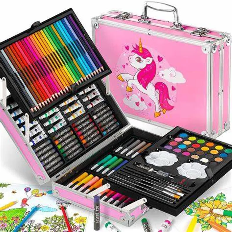 GENERICO - Set De Arte Profesional De 145 Piezas Tipo Maleta Para Niños