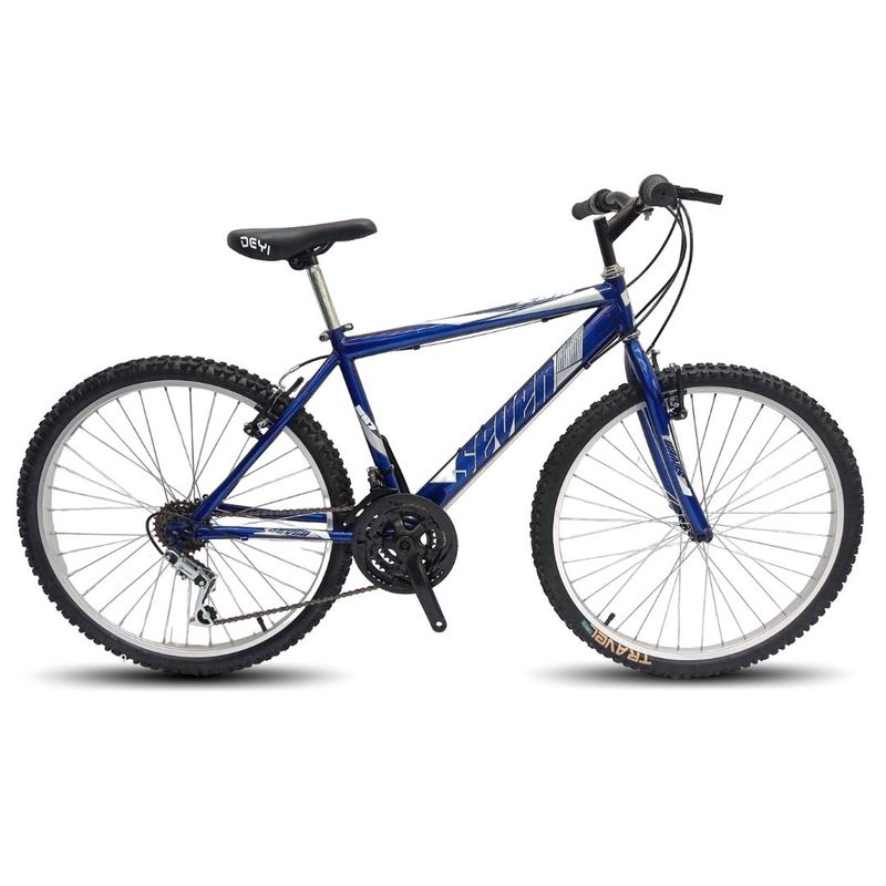 ATILA - Bicicleta todoterreno para hombre Rin 26 18 cambios azul 