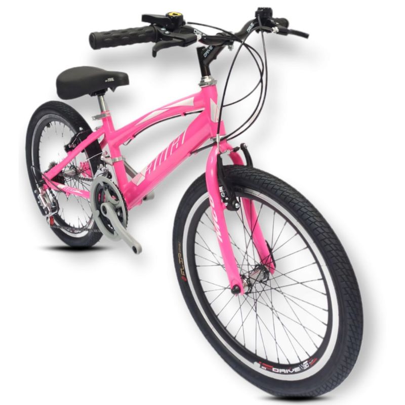 ATILA - Bicicleta todoterreno para niña rin 20 18 cambios rosa-