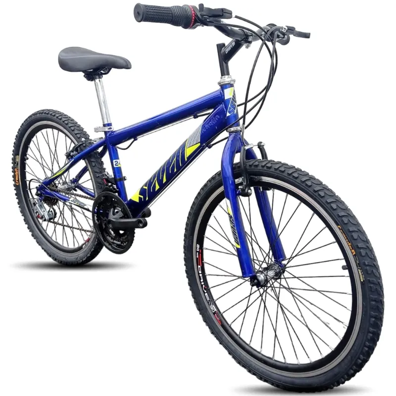 ATILA - Bicicleta todoterreno para niño Rin 20 18 cambios azul
