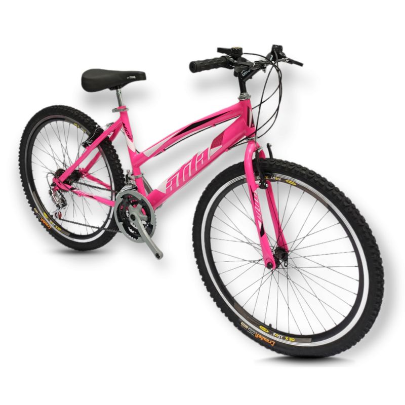 ATILA - Bicicleta todoterreno para mujer Rin 26 18 cambios rosa