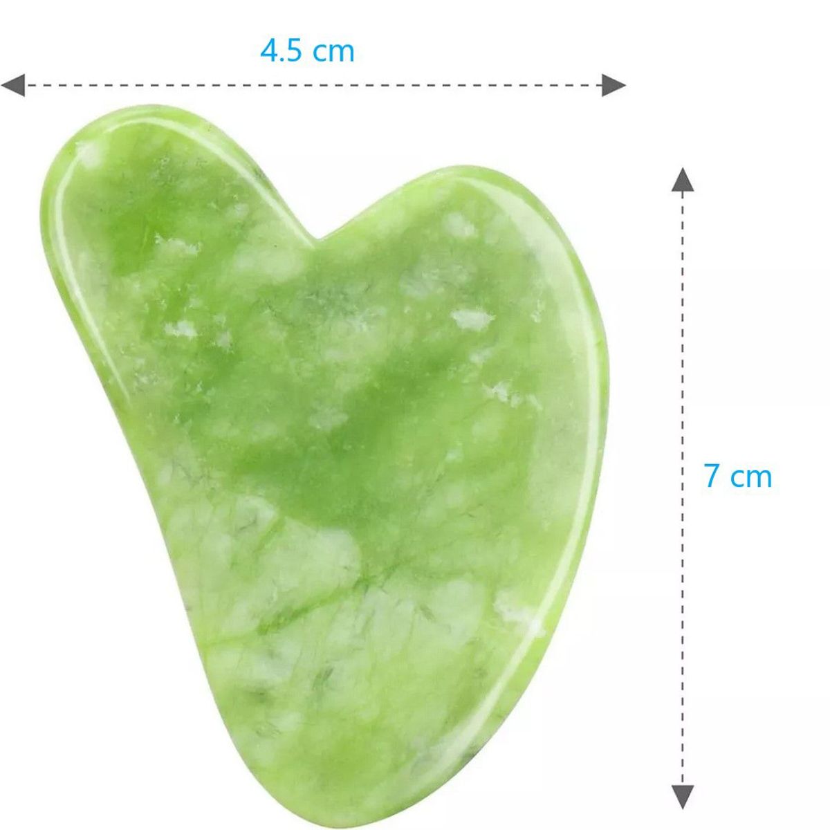 DAYOSHOP - Gua Sha Corazón Jade Masajeador Facial Guasha 100 Natural