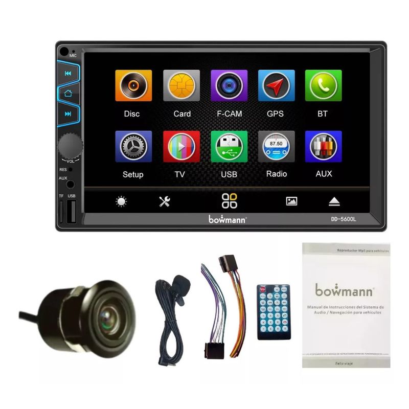 BOWMANN - Radio Carro Pantalla Tactil 7 Mirrorlink USB SD Bowmann DD-5600L