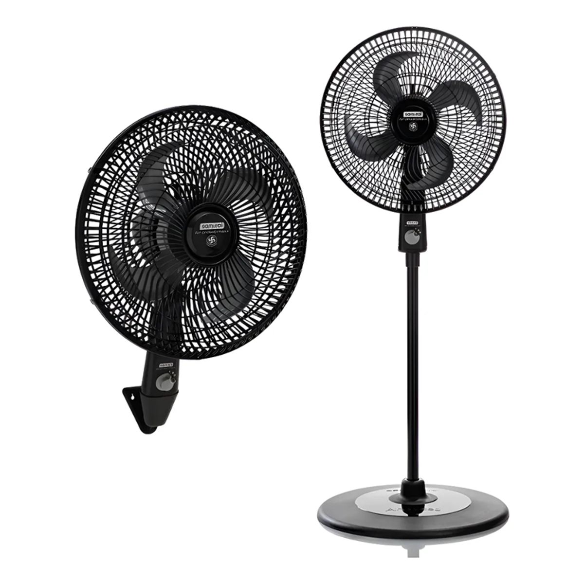 SAMURAI - Ventilador Samurai Air Protec Maxx 2 en 1 de 16 Pulgadas Negro
