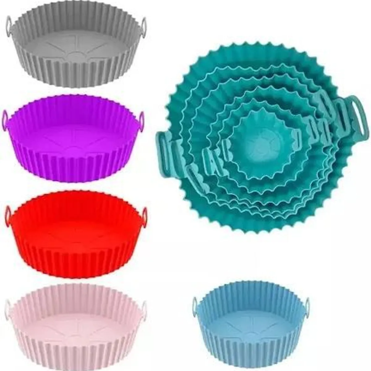 GENERICO - Molde Silicona X6 Un Olla Freidora De Aire