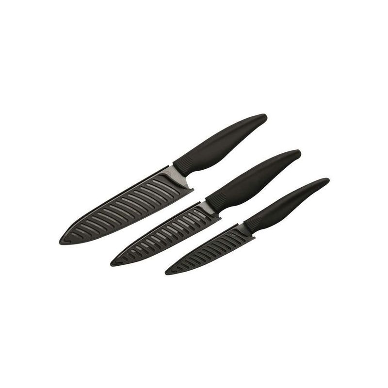 KALLEY - Set x 3 cuchillos kalley cerámica negros k-hcc3n