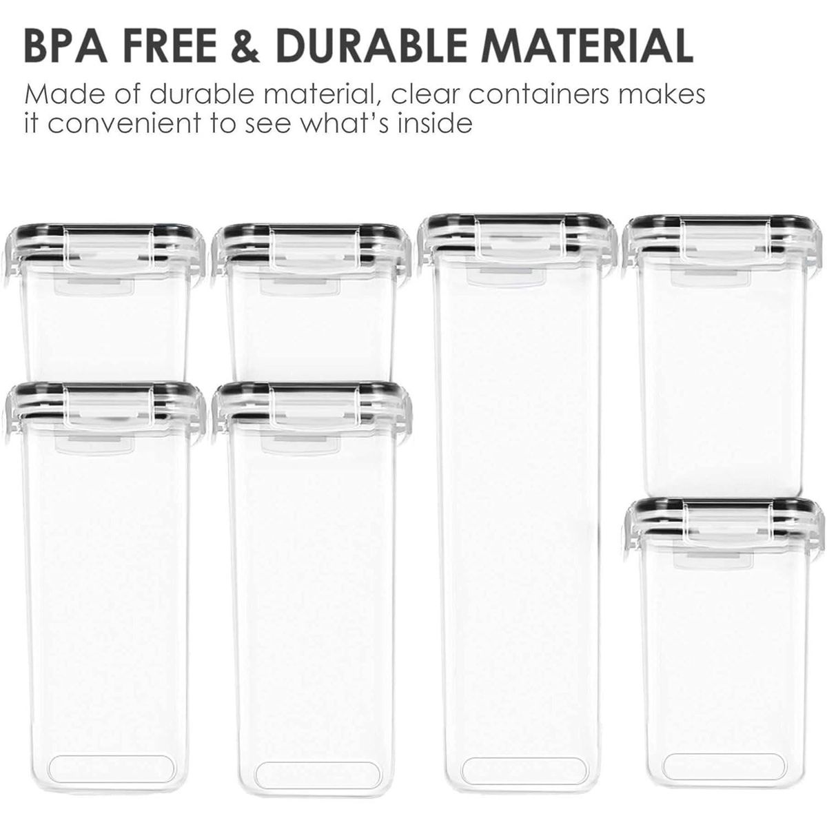 ONE PIXEL - Set Organizador De Granos Recipiente Alimentos Para Cocina 7 Pcs