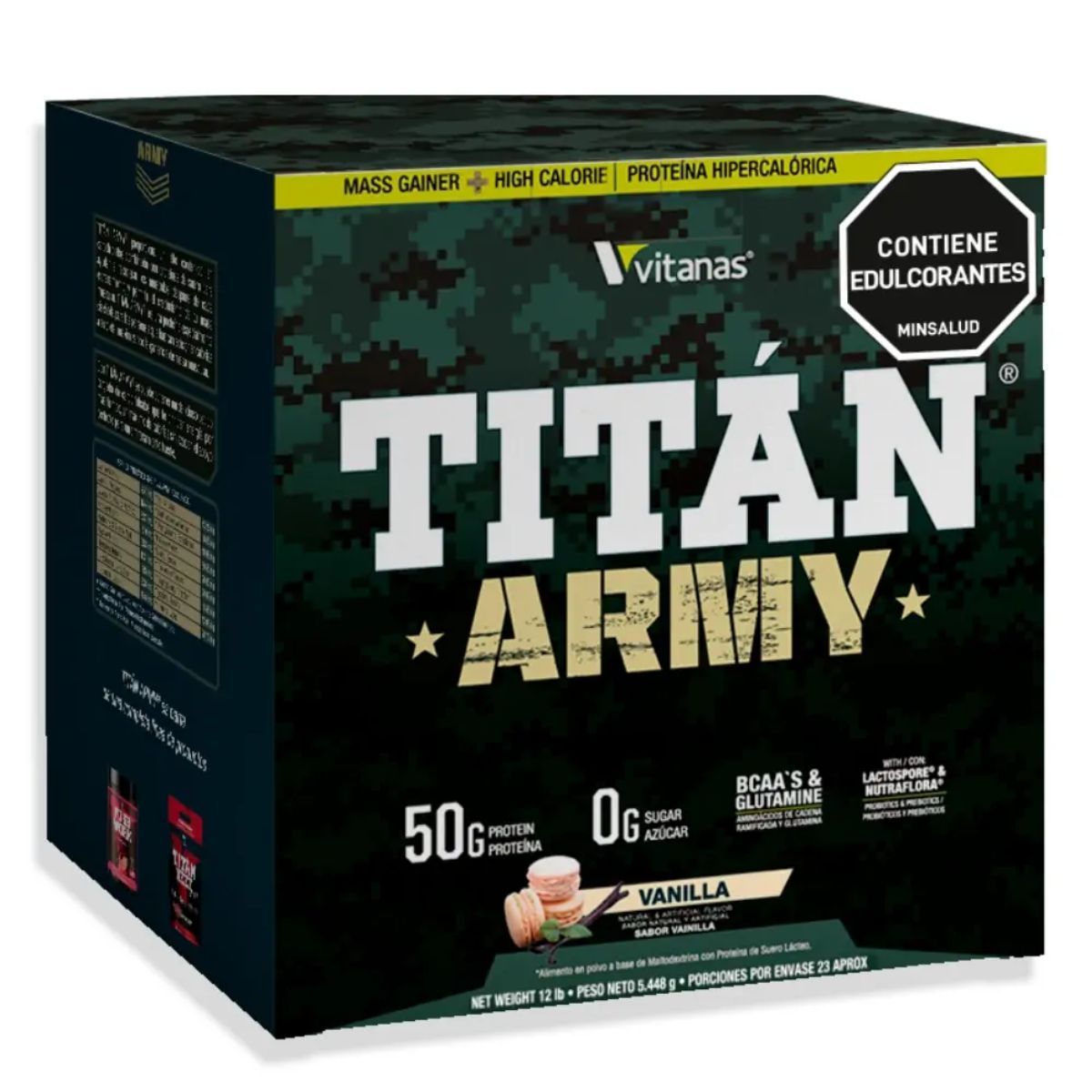 VITANAS - Titan Army Proteina Hipercalorica 12 Libras Vitanas