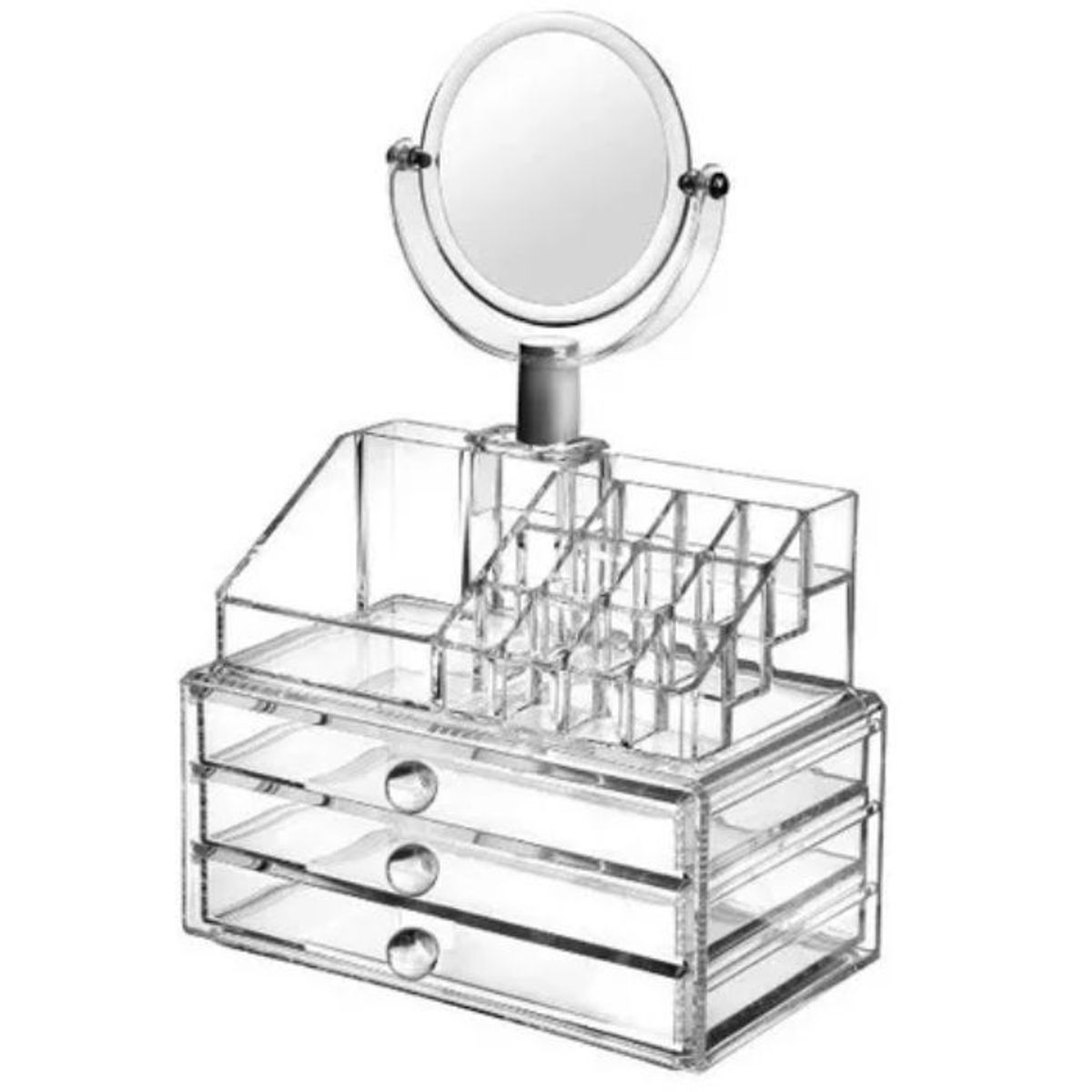 GENERICO - Almacenador de maquillaje con espejo