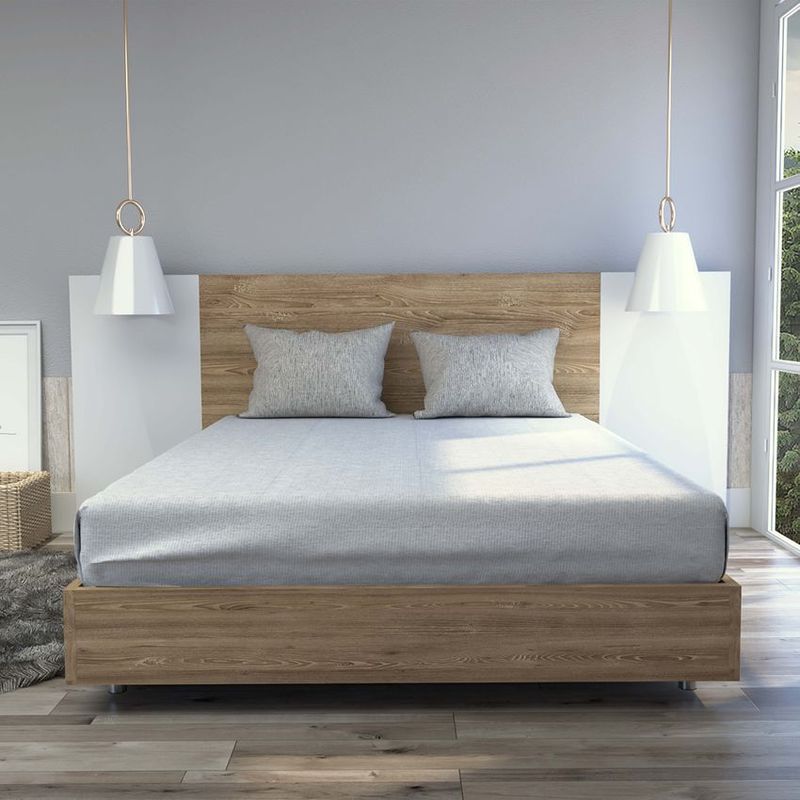 RTA MUEBLES - Cama 1.40 nebraska miel+blanco marquez rta muebles cmb 6777