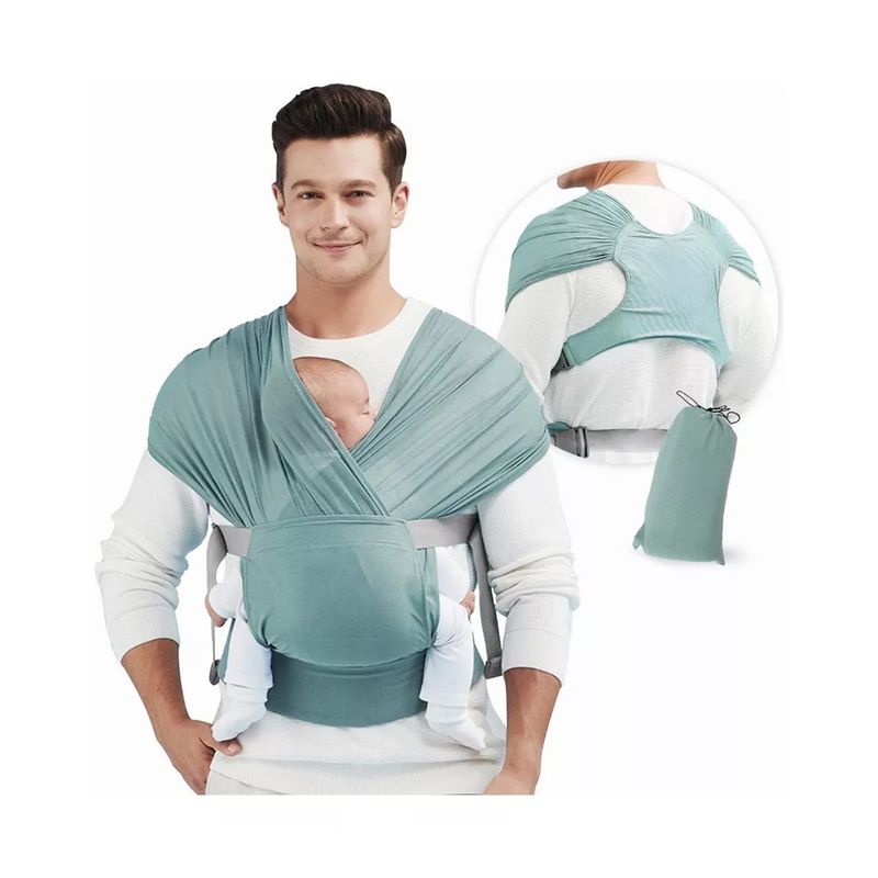 GENERICO - Fular Elástico Cargador Porta Bebe Confort Plus Chaleco Rojo
