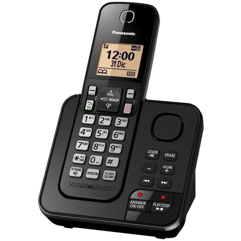 PANASONIC - Teléfono inalámbrico dect panasonic contestadoratgc360 -negro