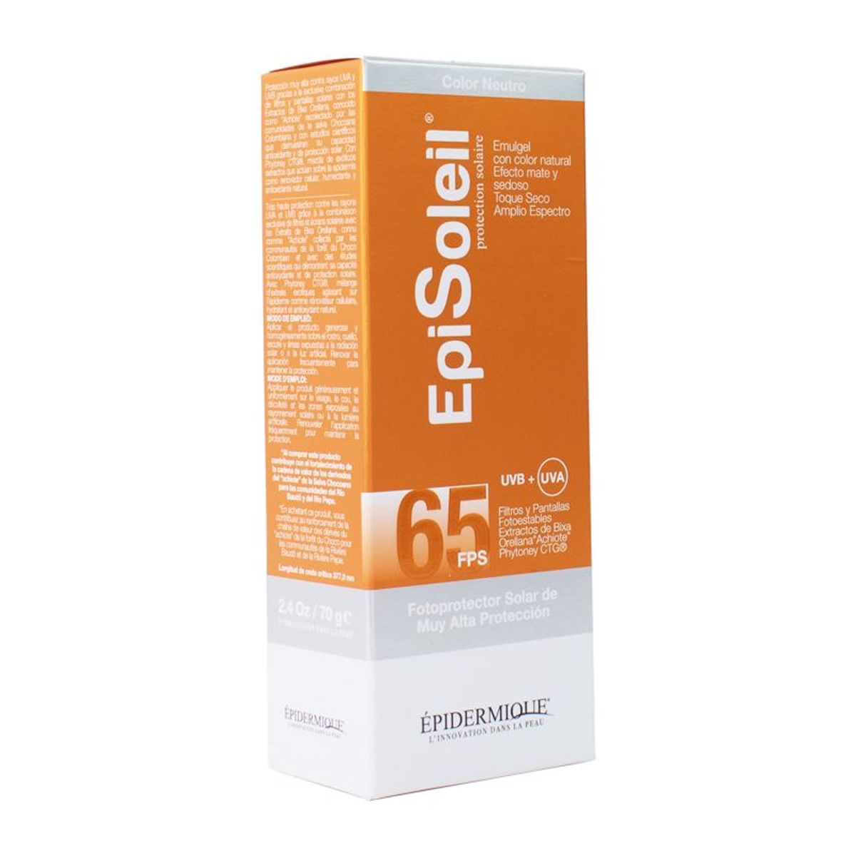 EPIDERMIQUE - EpiSoleil Fotoprotector Solar FPS 65 - NEUTRO