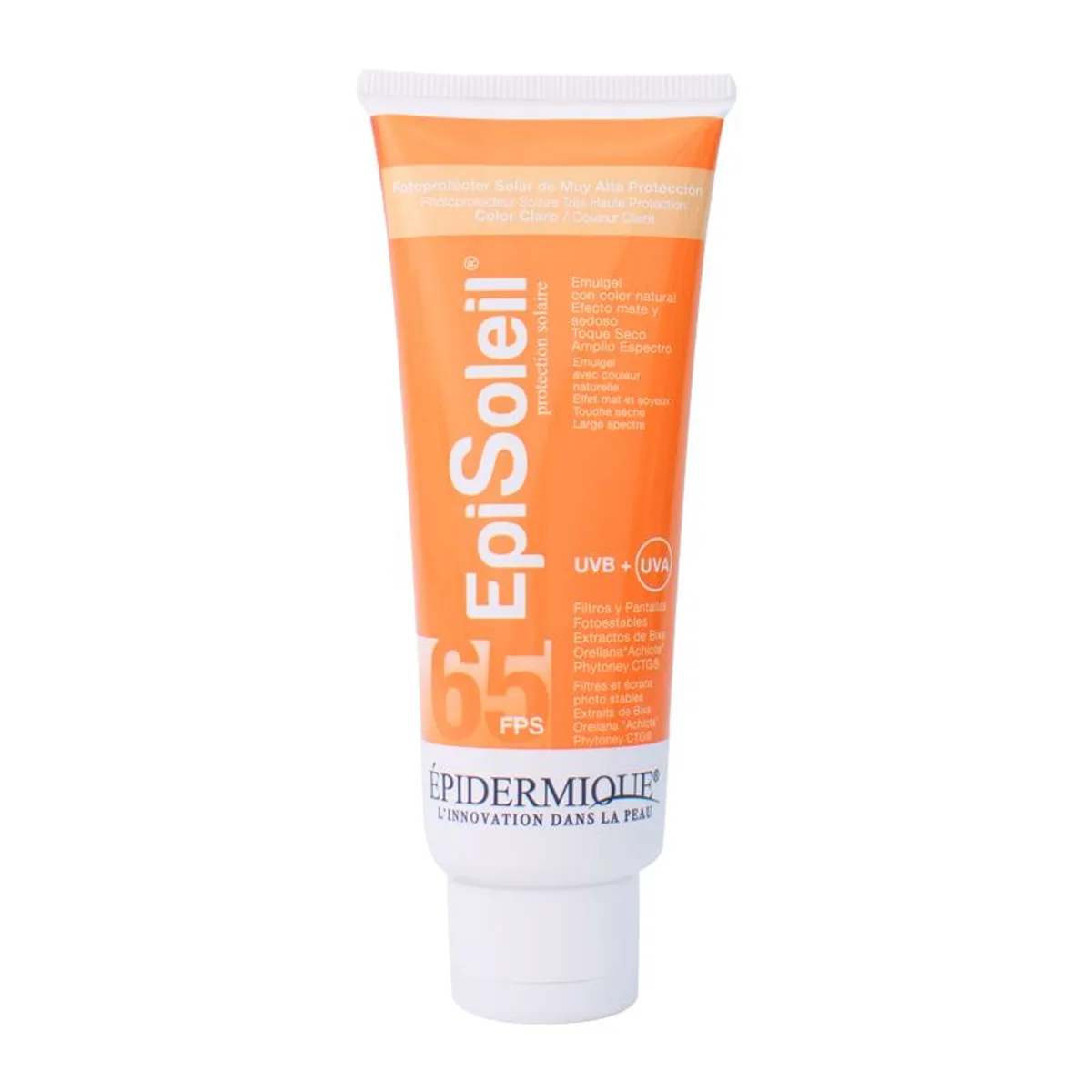 EPIDERMIQUE - EpiSoleil Fotoprotector Solar FPS 65 - CLARO