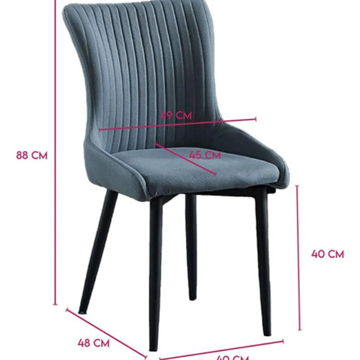 DIMATEX LEON - Silla Decorativa Mueble Sala Comedor Dormitorio Refhans Azul