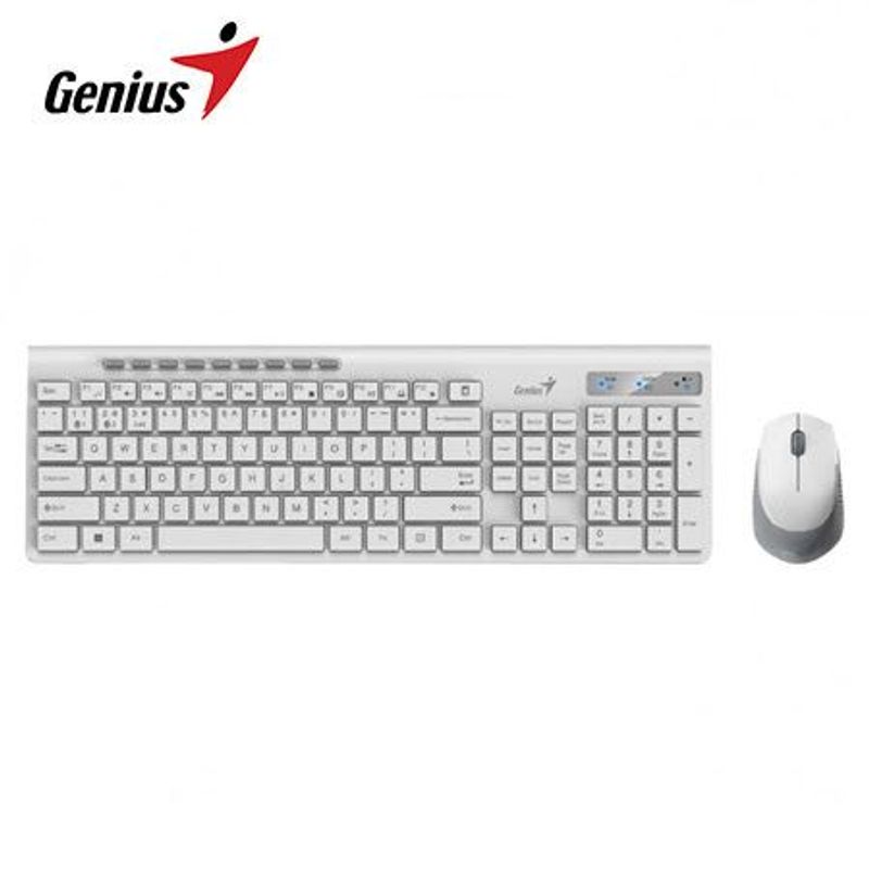 GENIUS - TECLADO Y MOUSE BLUETOOTH GENIUS BLANCO SLIMSTAR 8230