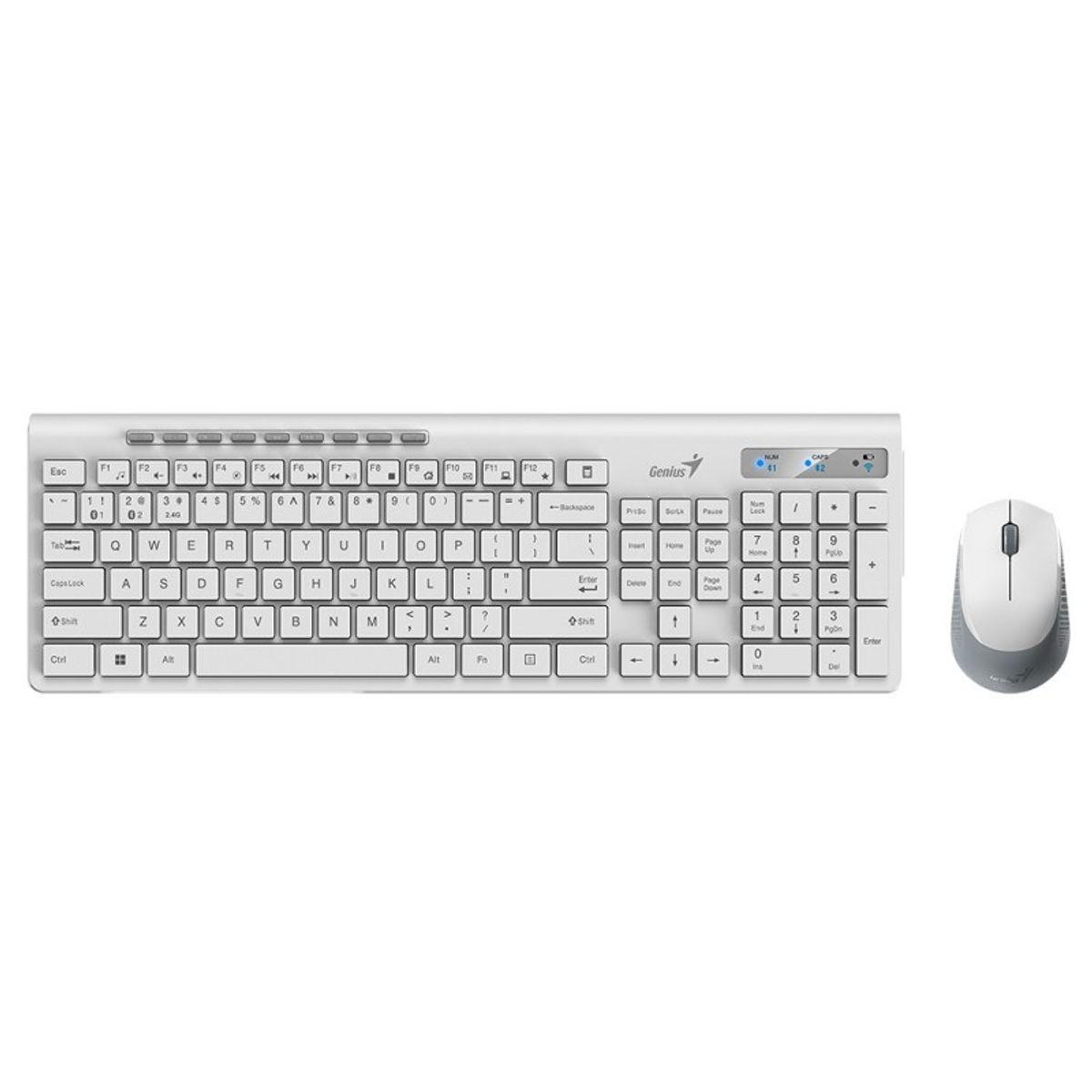 GENIUS - TECLADO Y MOUSE BLUETOOTH GENIUS BLANCO SLIMSTAR 8230