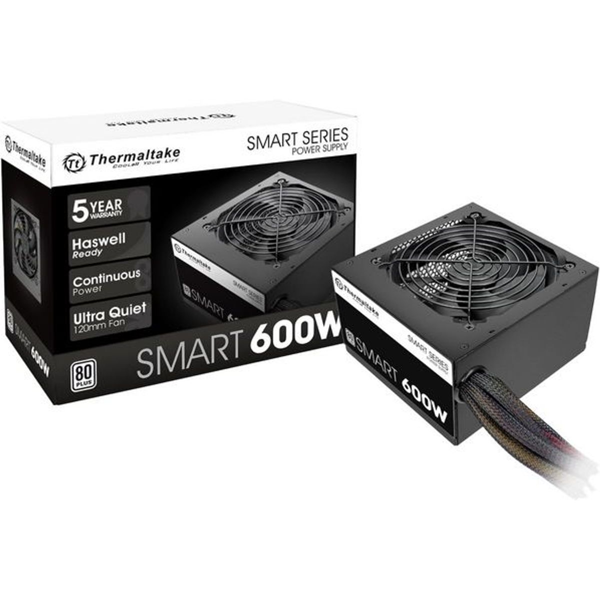 THERMALTAKE - FUENTE DE PODER THERMALTAKE SMART SERIES 600W  POWER SUPPLY 80 PLUS
