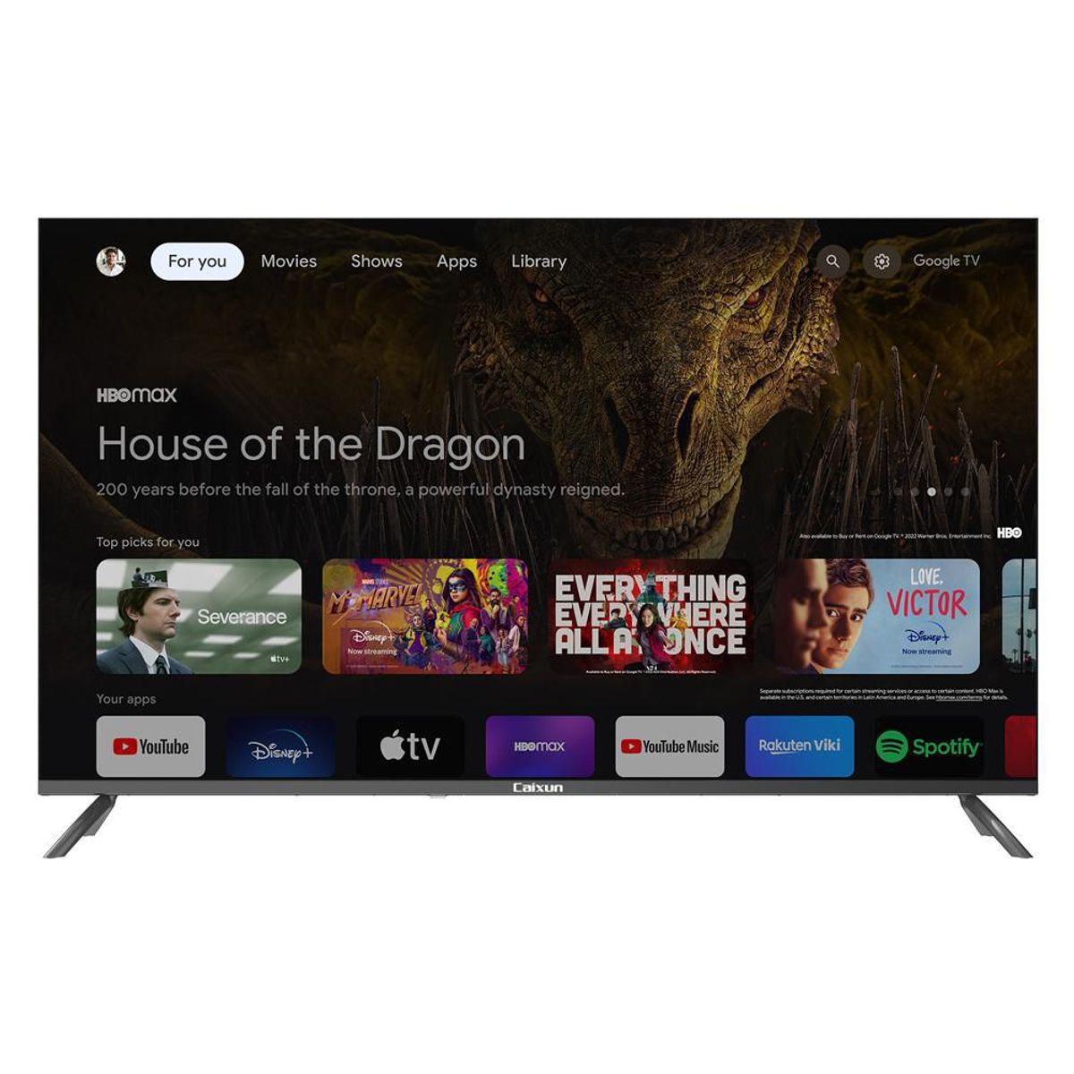 CAIXUN - Televisor Caixun 50 Pulgadas Uhd 4K Smart Google Tv C50kaug