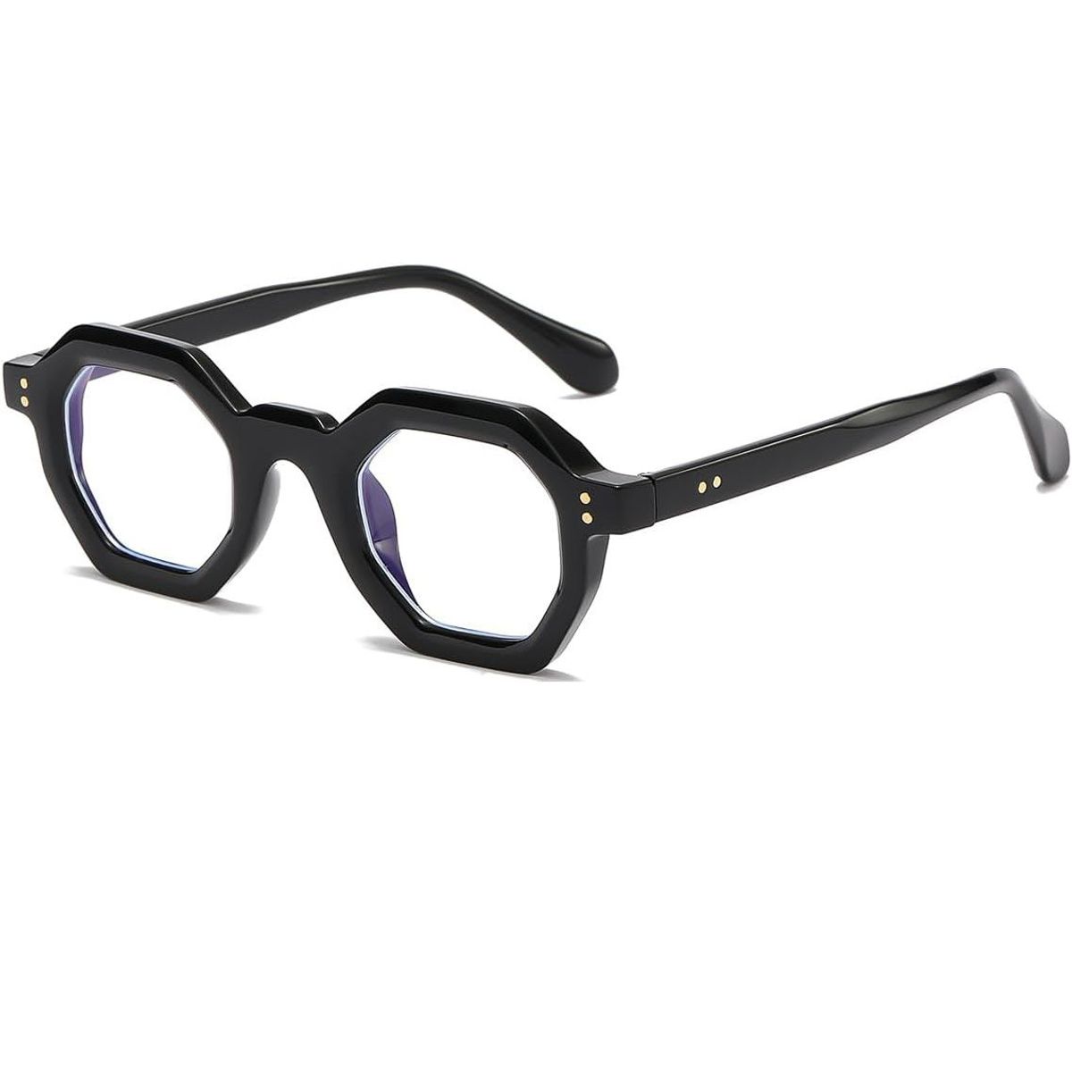 GENERICO - Montura De Gafas Redondas Para Lentes Estilo Octagonal