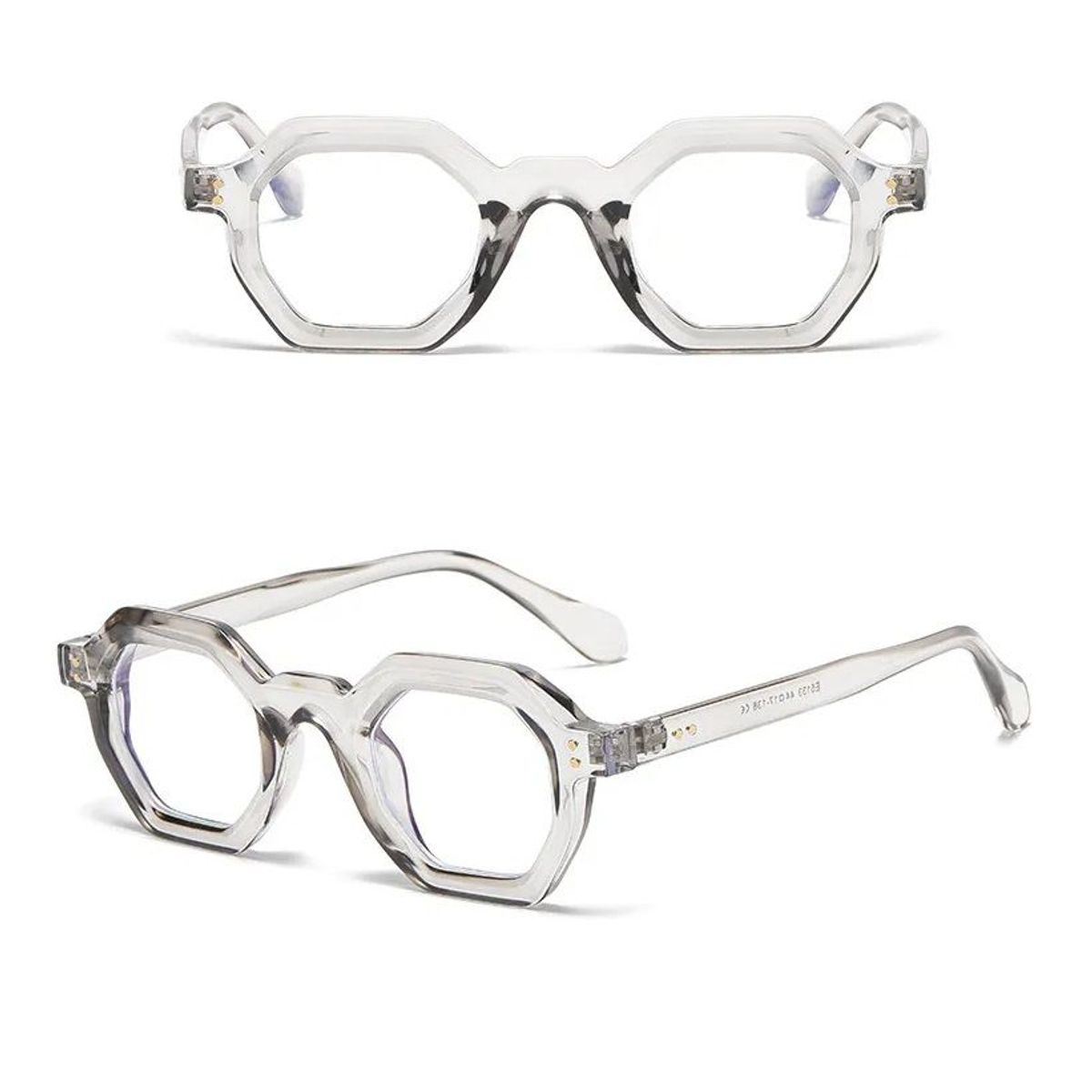 GENERICO - Montura De Gafas Redondas Para Lentes Estilo Octagonal