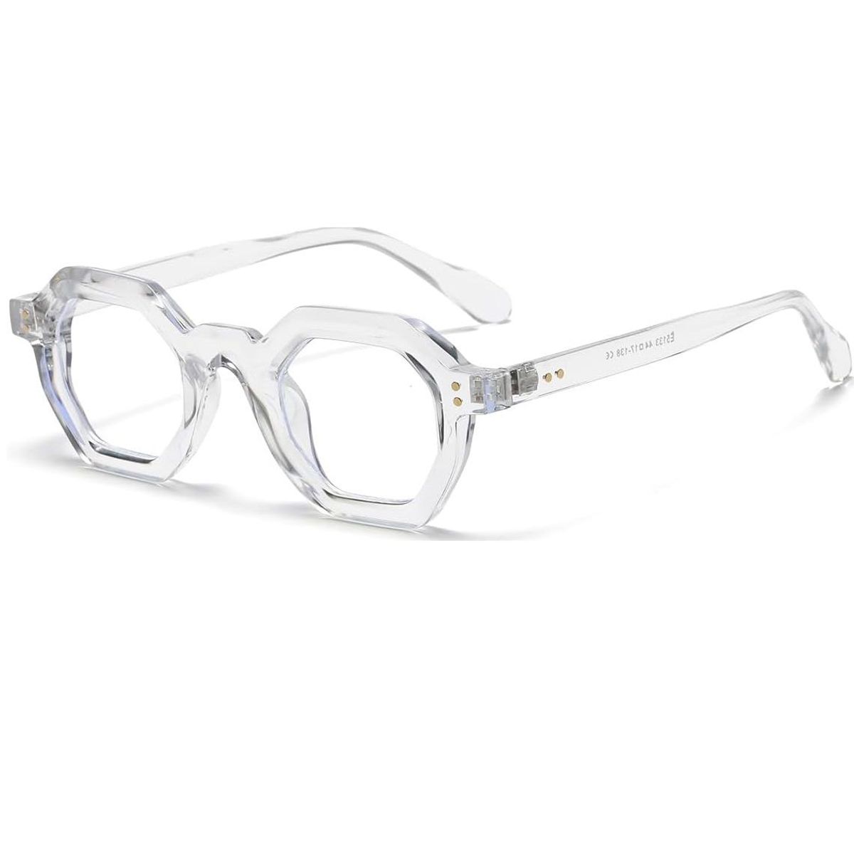 GENERICO - Montura De Gafas Redondas Para Lentes Estilo Octagonal