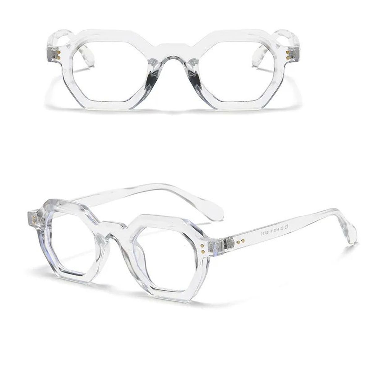 GENERICO - Montura De Gafas Redondas Para Lentes Estilo Octagonal