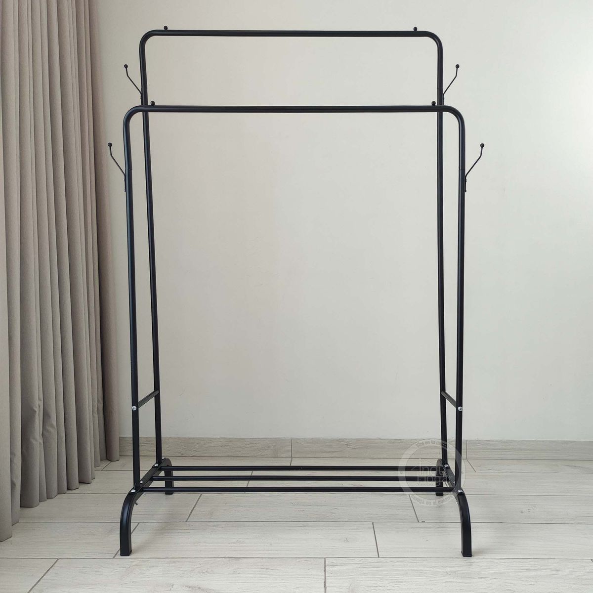 INDUHOGAR - Exhibidor perchero doble barra de uso industrial o pesado