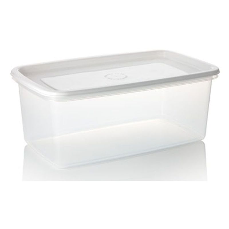 ESTRA - Recipiente Plastico Rectangular 4L Blanco