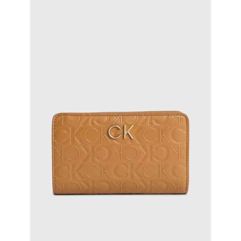 CALVIN KLEIN - Billetera Pequeña Con Compartimento Para Billetes Y Monedero Rfid Mujer Café Calvin Klein