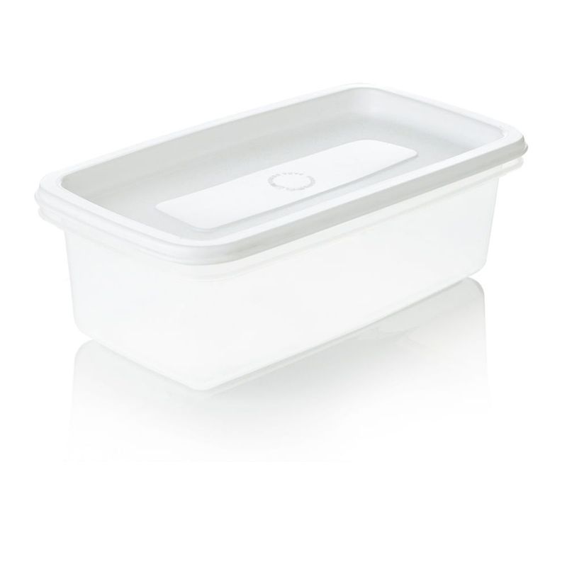 ESTRA - Recipiente Plastico Rectangular para congelacion 2L blanco