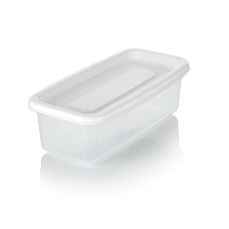 ESTRA - Recipiente  Plastico Rectangular 0.35L Blanco