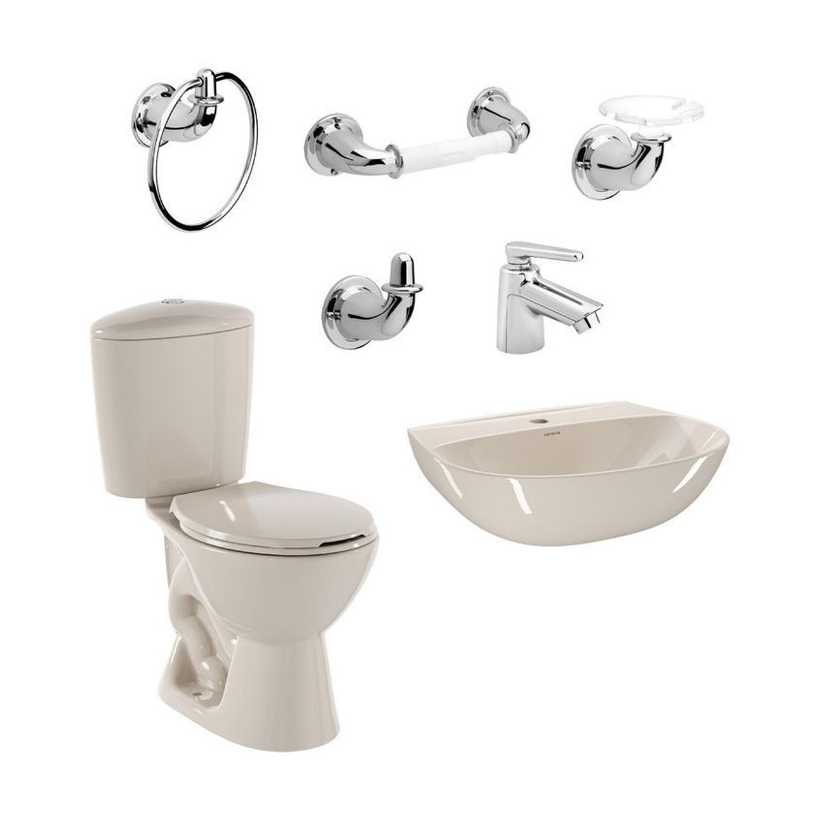 CORONA - Combo corona manantial pro redondo botón sin pedestal beige