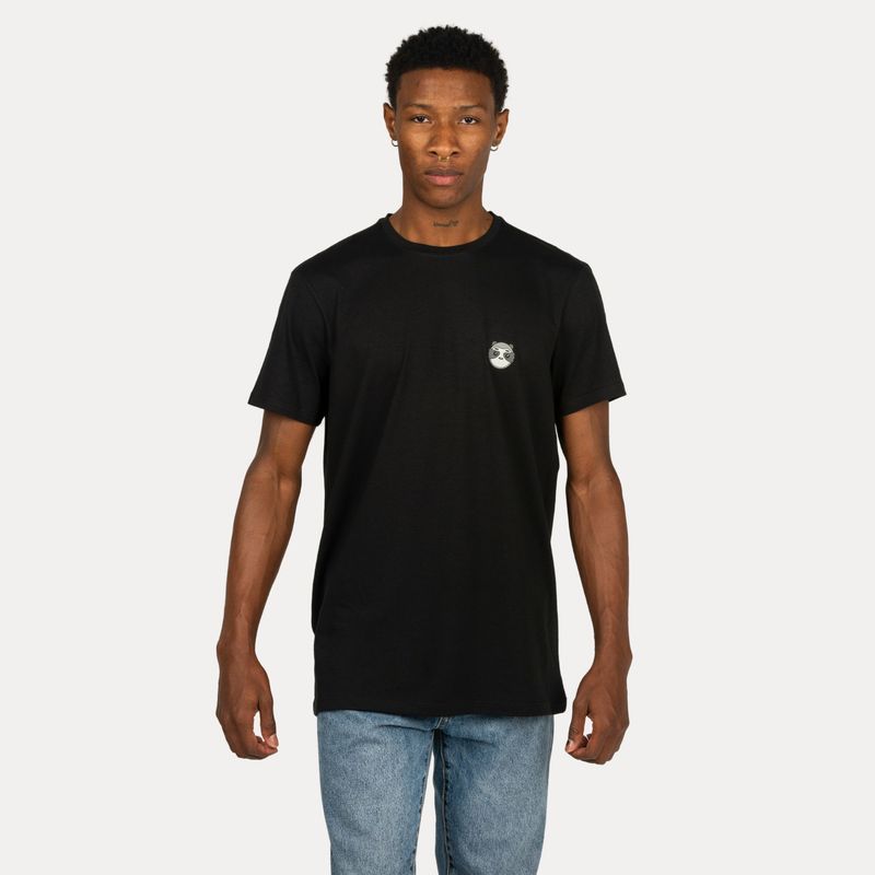 CIAMPINO - Camiseta Basica Perezoso - Negro