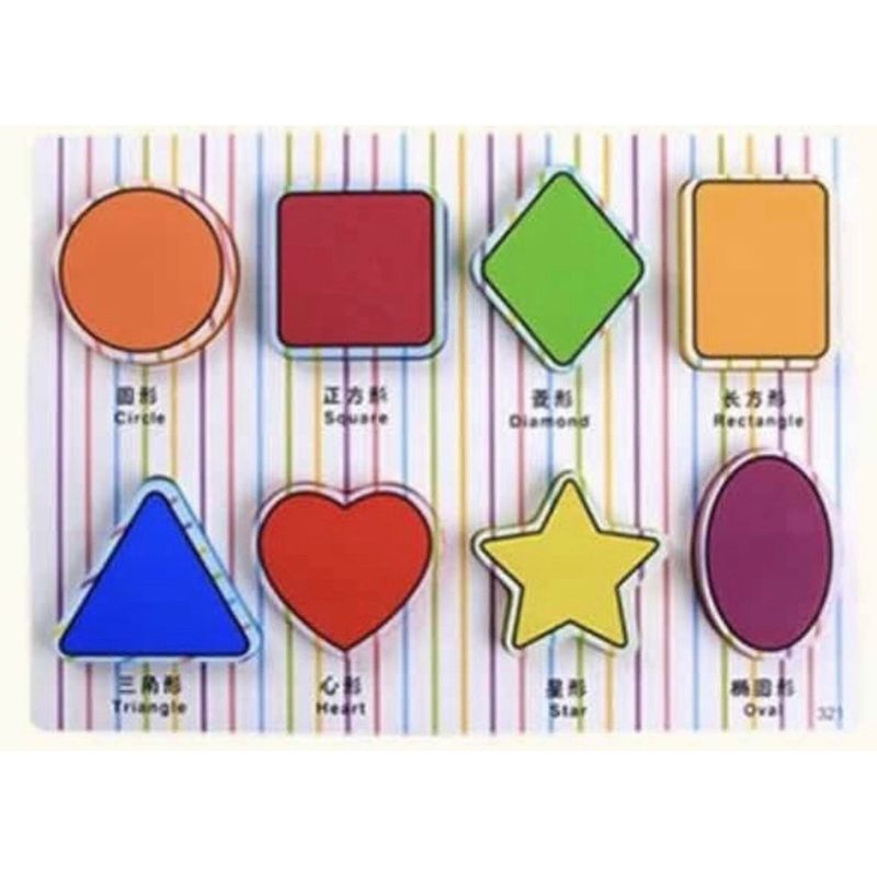 GENERICO - Tabla Didactica de Figuras Geometricas Madera Didactico