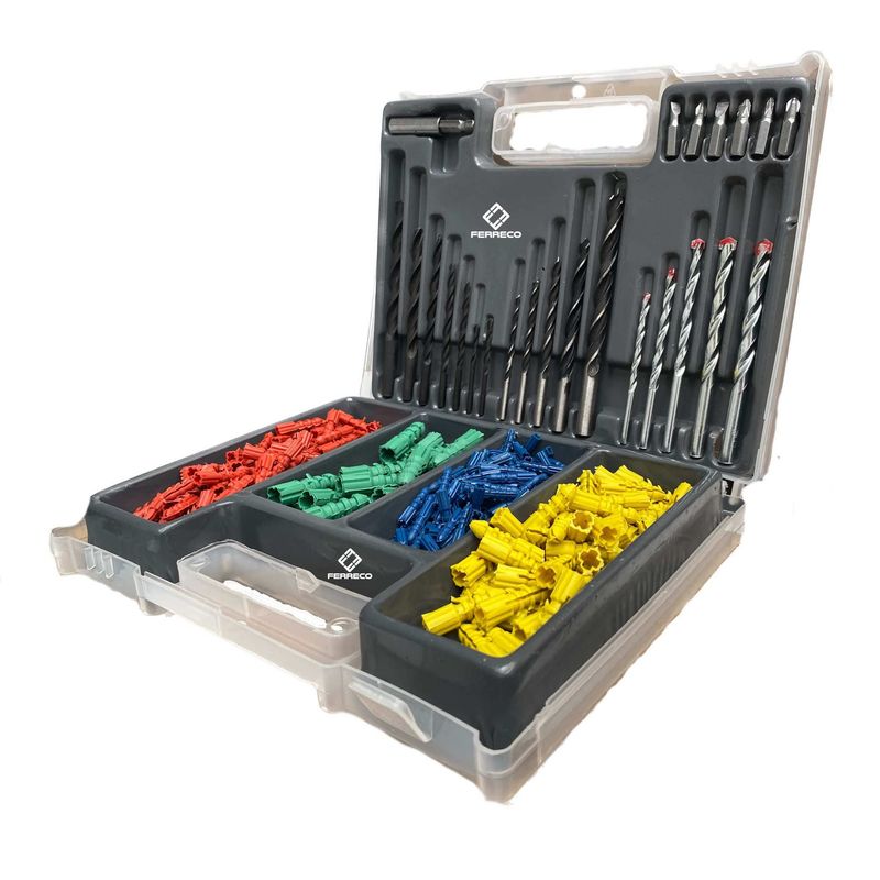 GENERICO - Kit 300 Piezas Brocas, Puntas Y Chazos Ferreco Basics