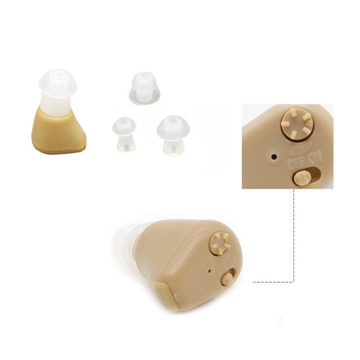 GENERICO - Mini Audifono Recargable Sordo Sordera Hipoacusia Axon Pase