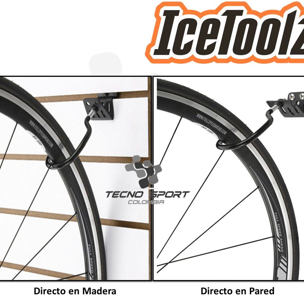 ICETOOLZ - Gancho Colgar Bicicleta Pared O Madera Soporte Organizador