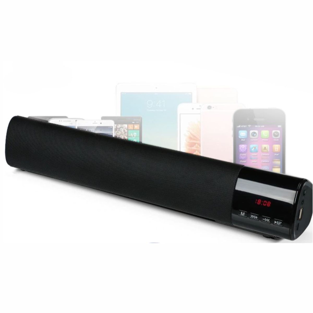 GENERICO - Parlante Mini Barra De Sonido Bluetooth Radio Fm