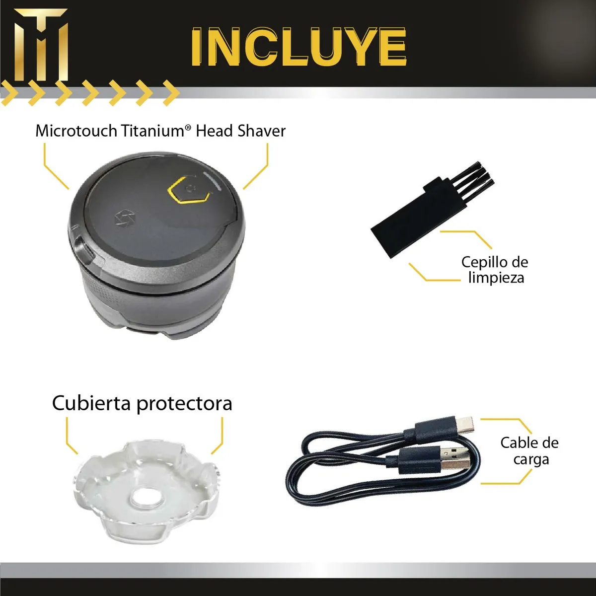 TV NOVEDADES - Afeitadora Eléctrica Inalámbrica Para Cabeza Y Cara Titanium Head Shav_.