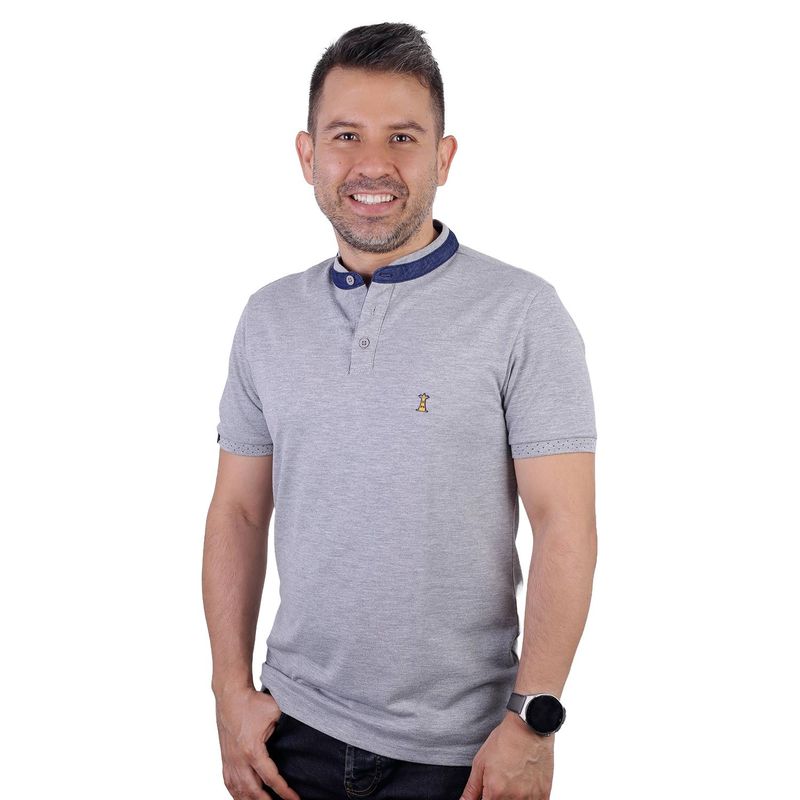 APOSTOL QC - POLO CUELLO NERU GRIS HOMBRE APOSTOL QC