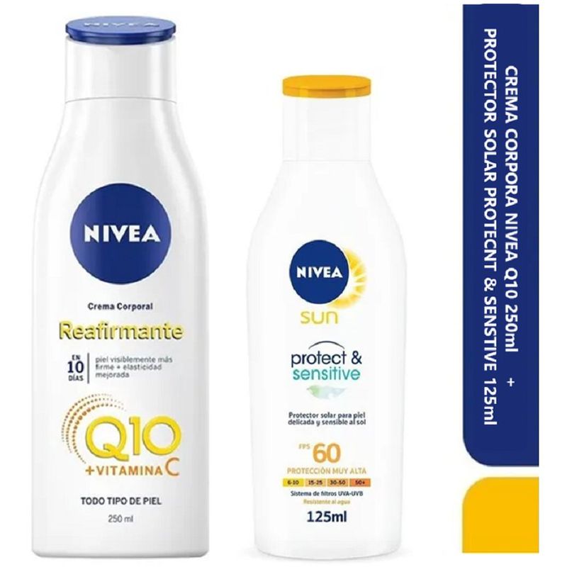 NIVEA - Nivea Body Q10 X 250 Ml + Protector Solar X 125 Ml